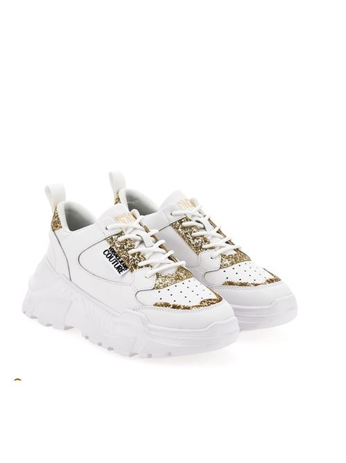 White and gold women's sneakers VERSACE JEANS COUTURE | 77VA3SC2 ZP308.G03